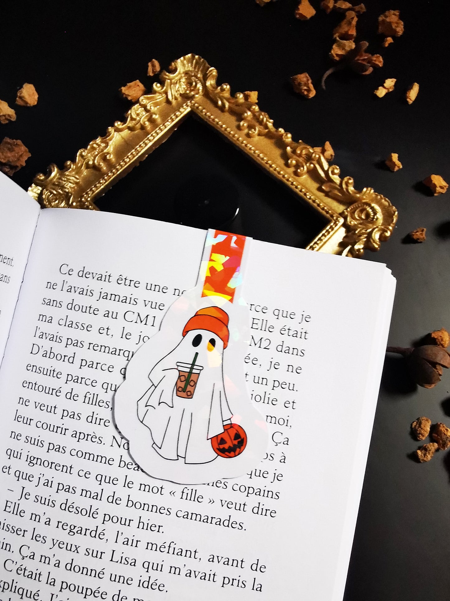 "Cute Ghost Halloween Pumkin" Magnetic Bookmark