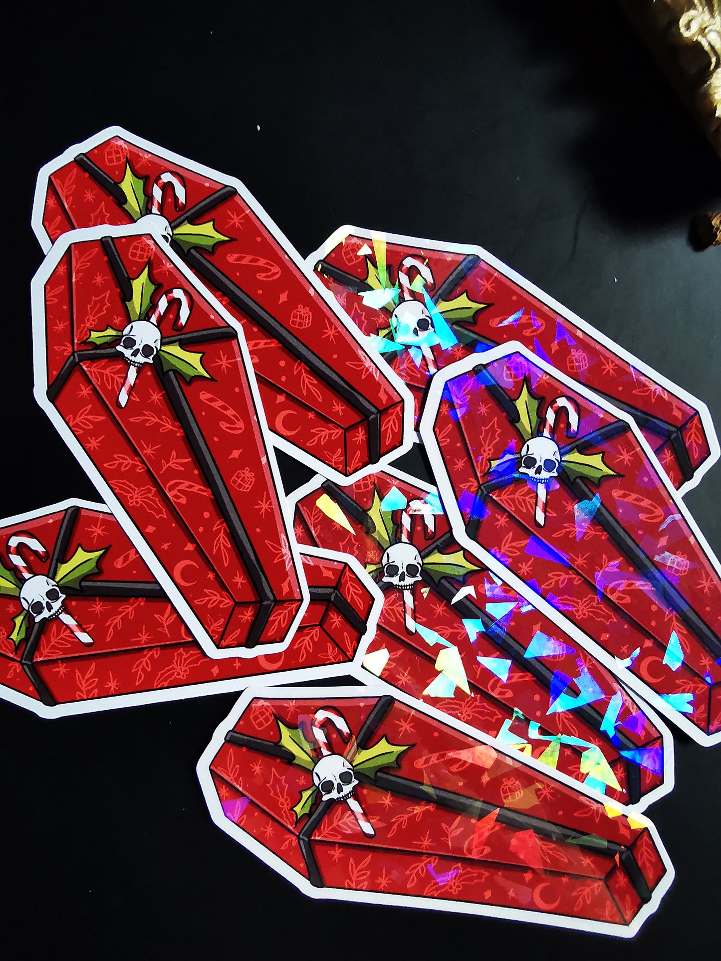 “Coffin Santa Gift” Stickers