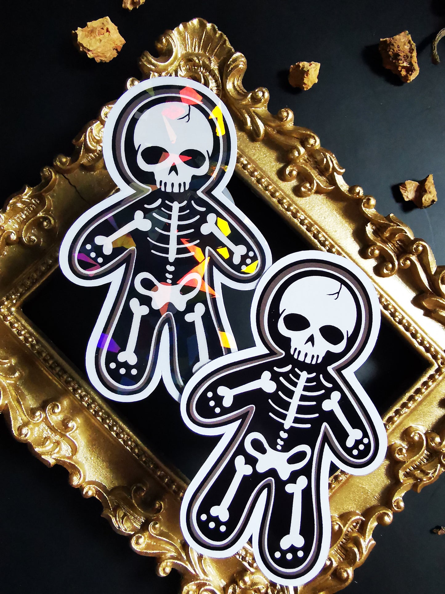 Skeleton Gingerbread Man Stickers