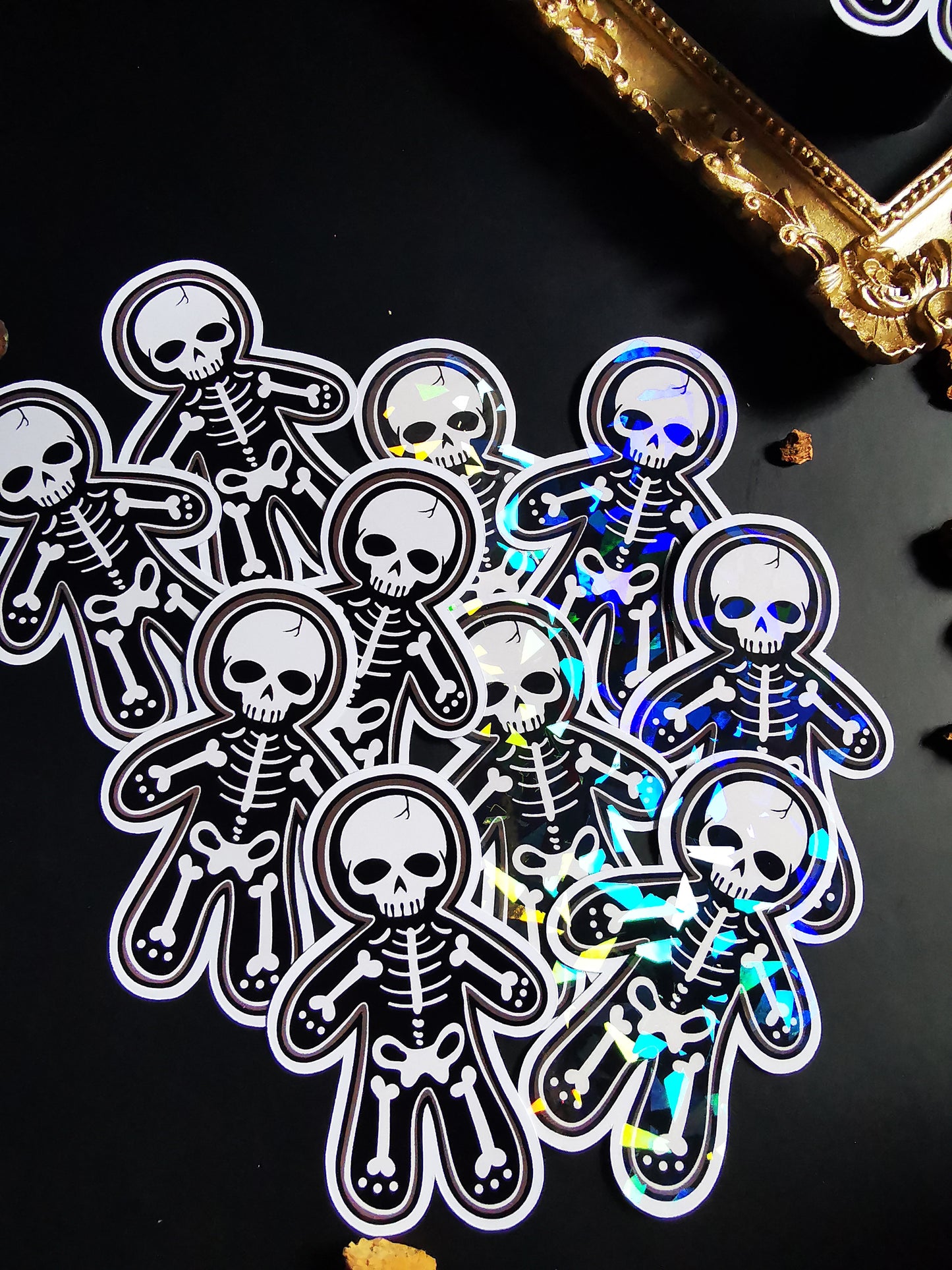 Skeleton Gingerbread Man Stickers