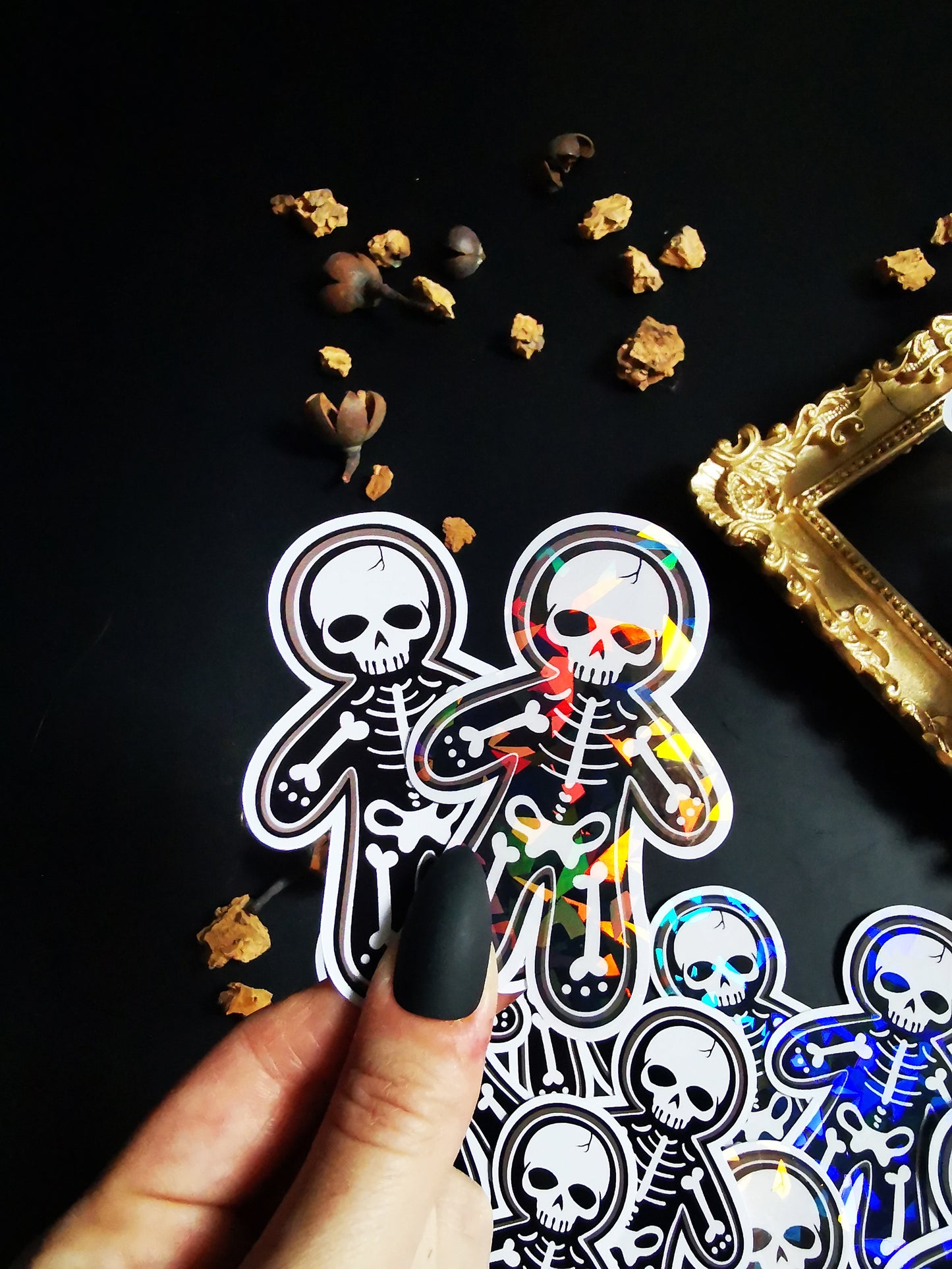 Skeleton Gingerbread Man Stickers