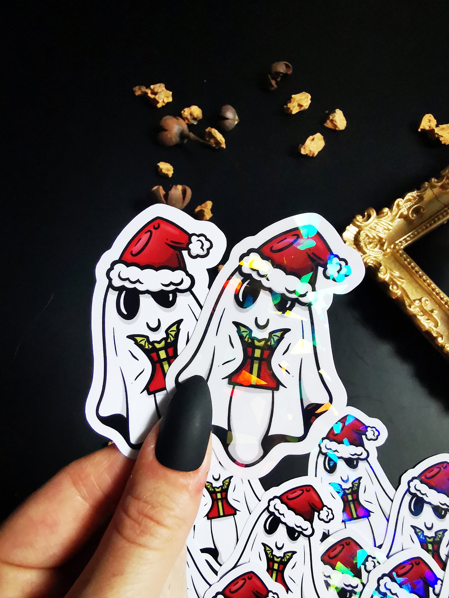 Stickers "Cute Santa Ghost Gift"