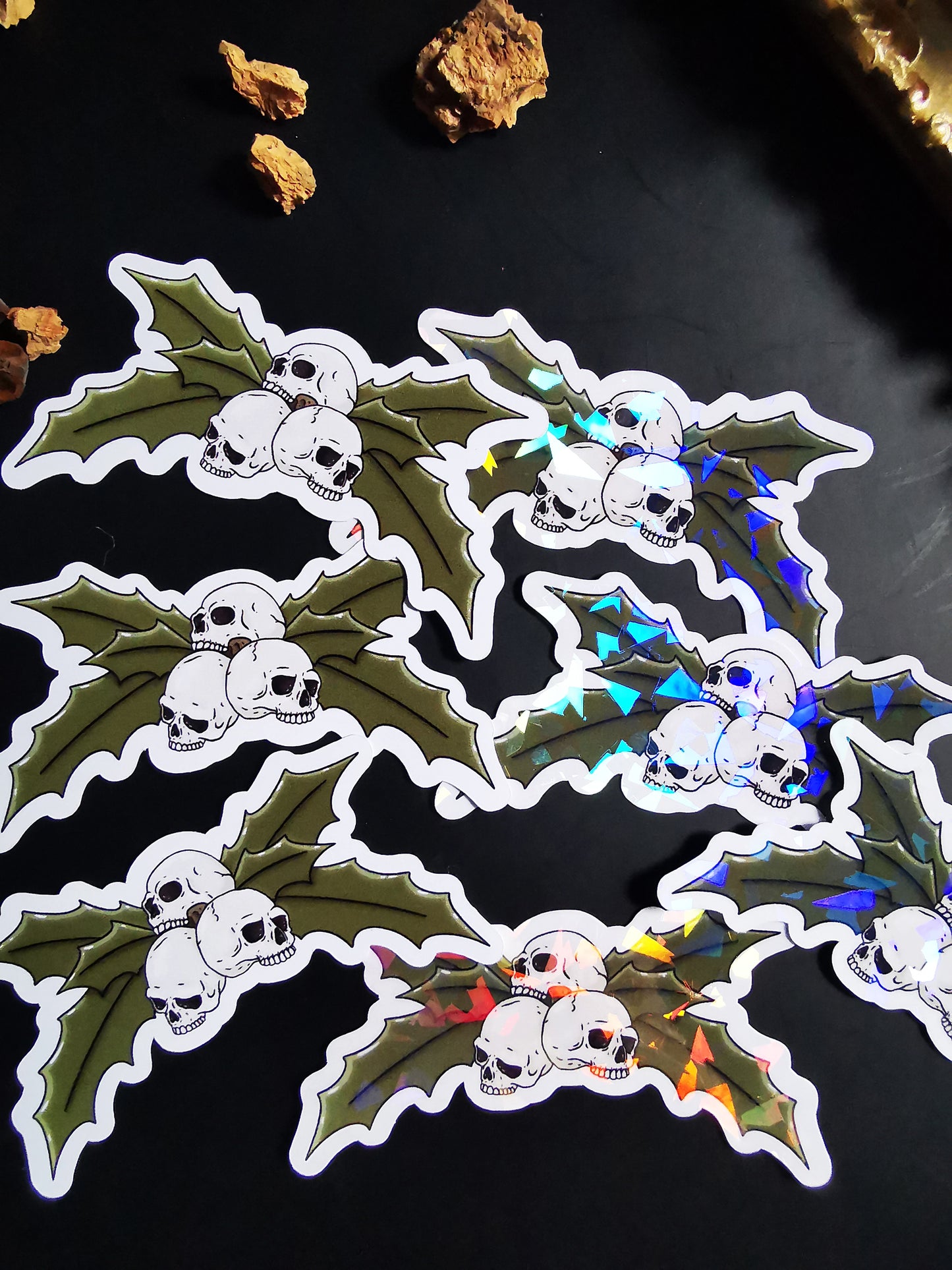 “Skull Cupcakes Xmas” Stickers