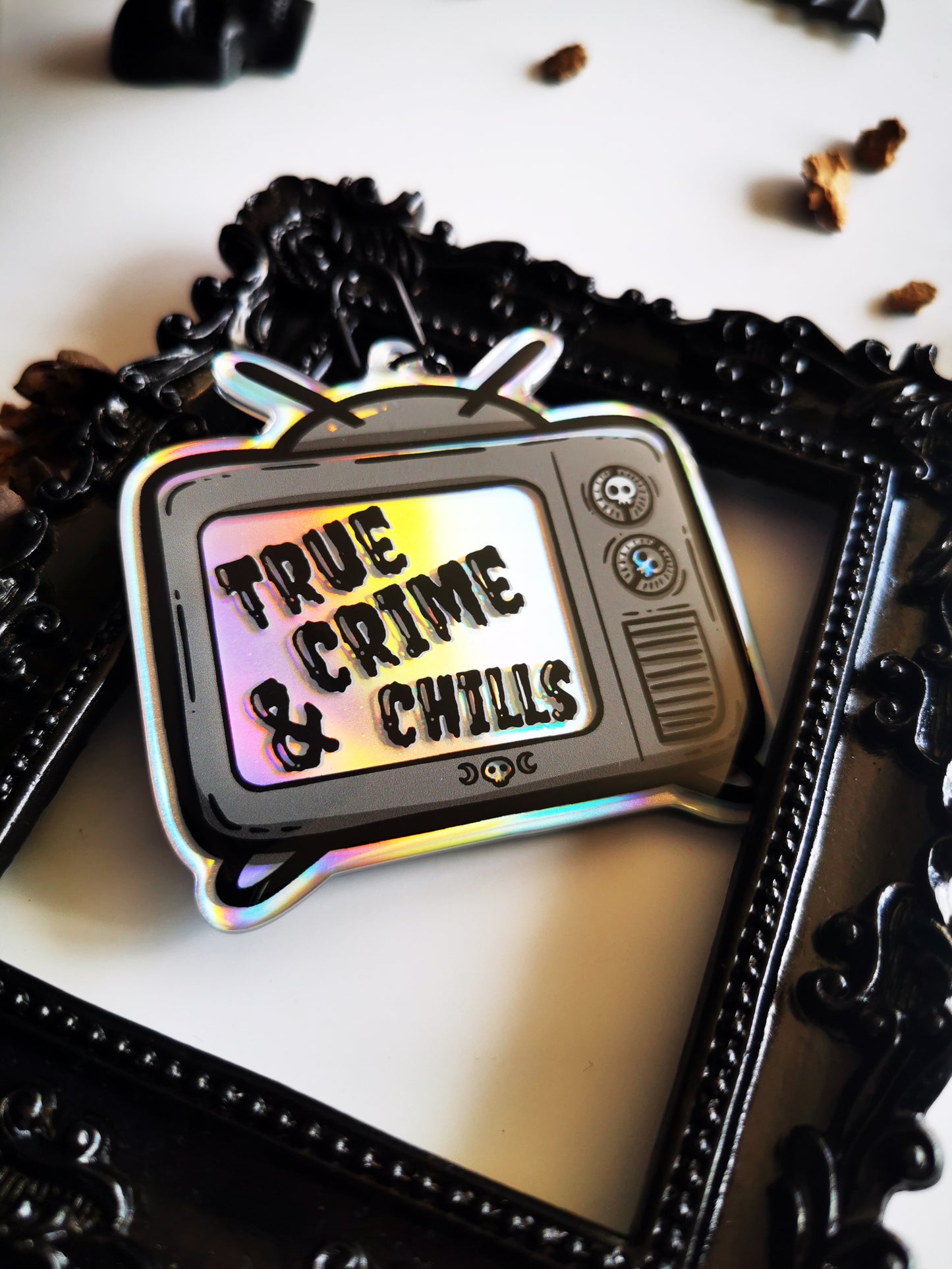 Porte-Clés Acrylique "True Crime & Chills"