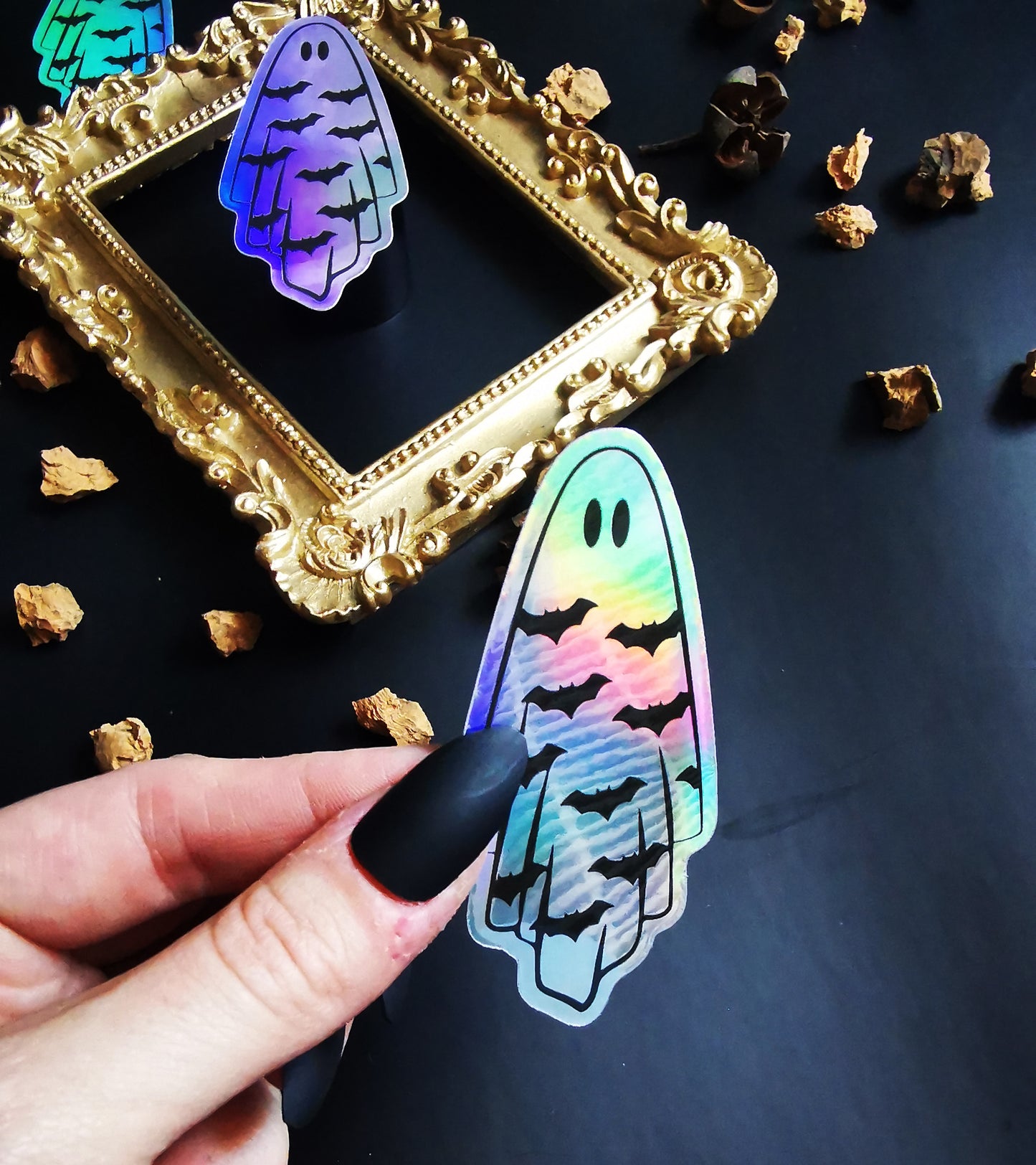 Holographic Sticker "Ghost Bats"