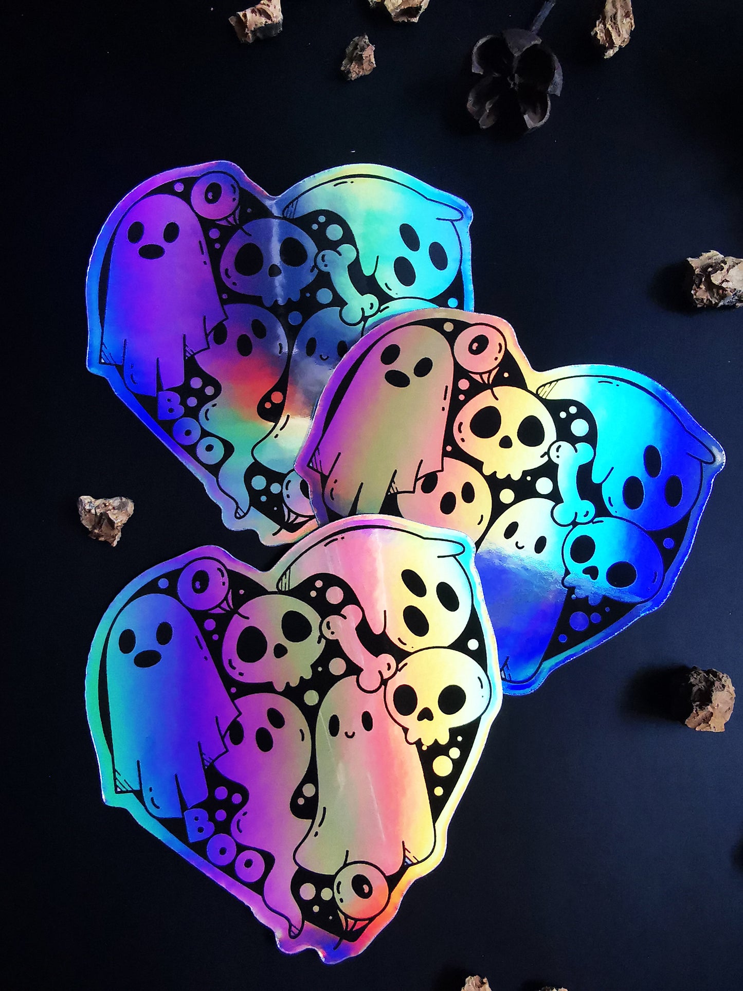 Holographic Sticker "Cute Spooky Ghost"