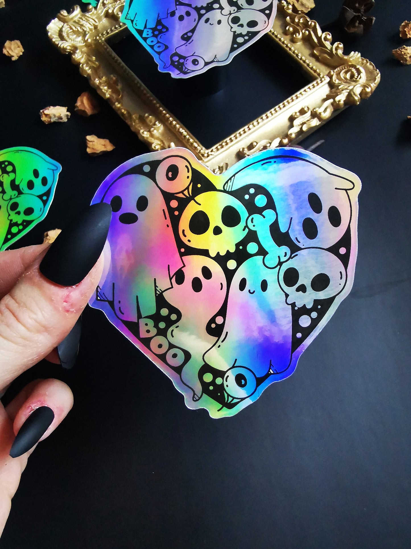 Holographic Sticker "Cute Spooky Ghost"