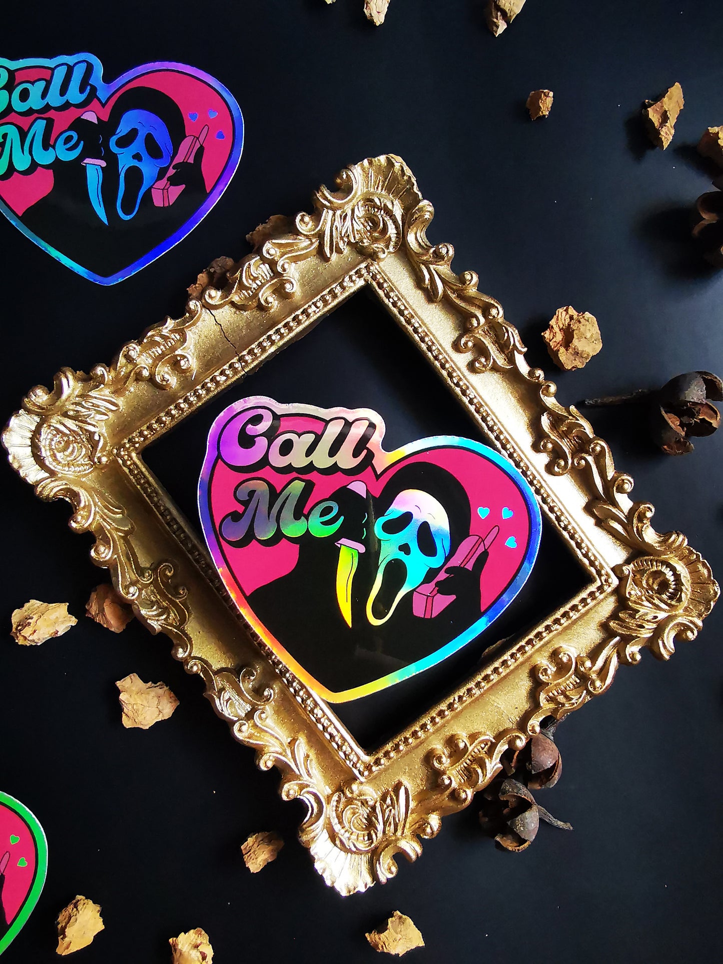 Holographic Sticker “Call me”