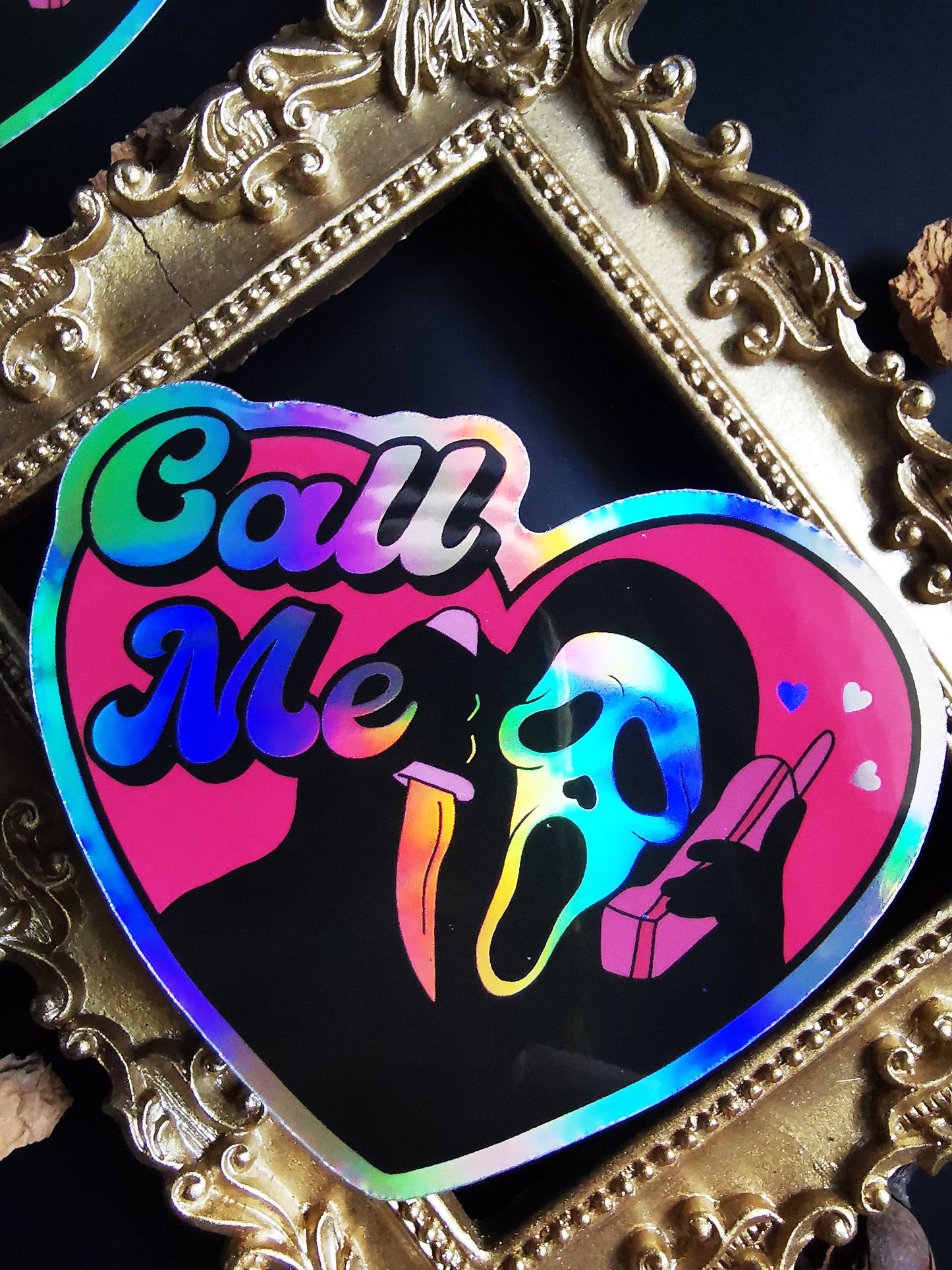 Holographic Sticker “Call me”