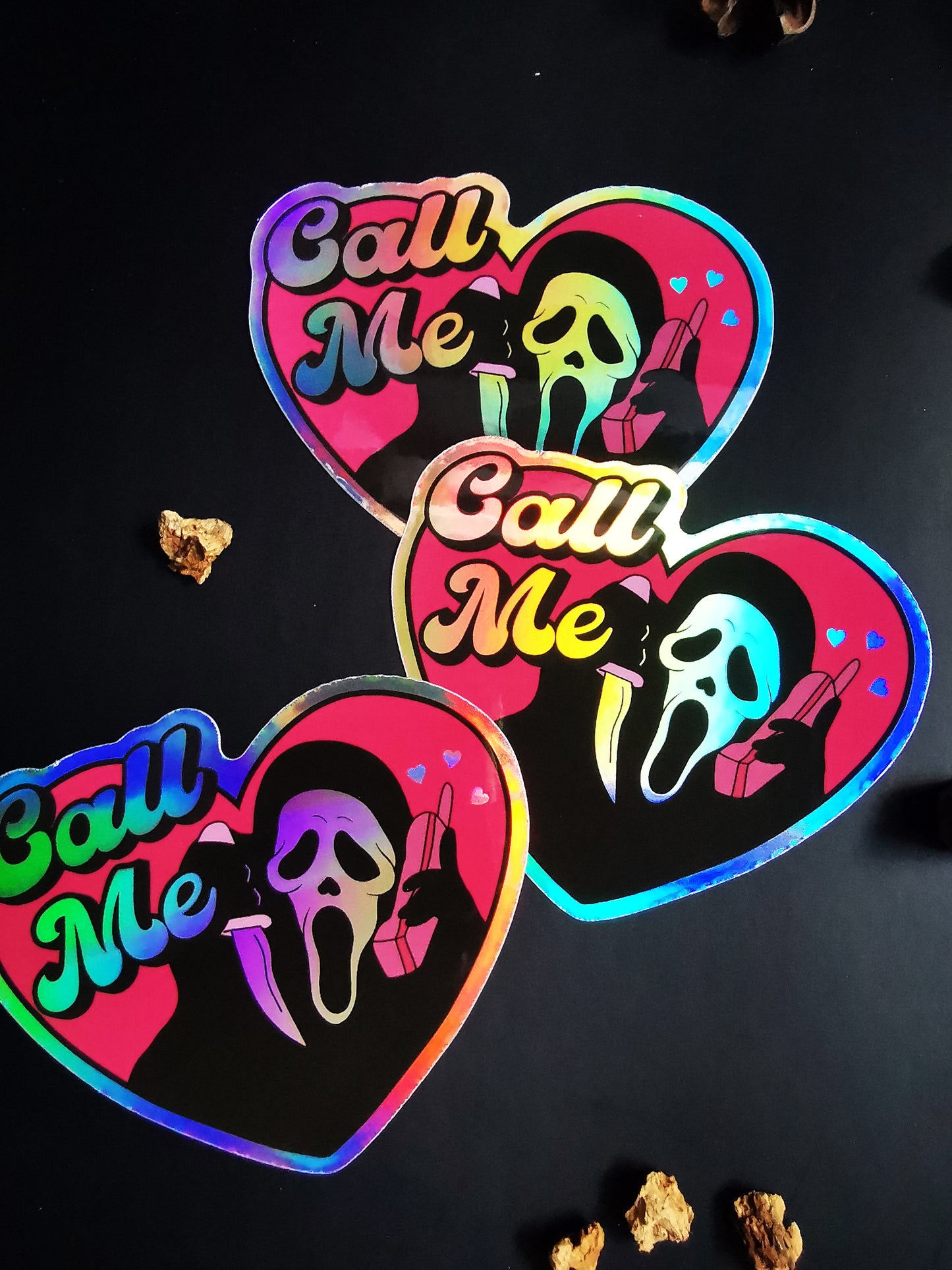 Holographic Sticker "Call me"