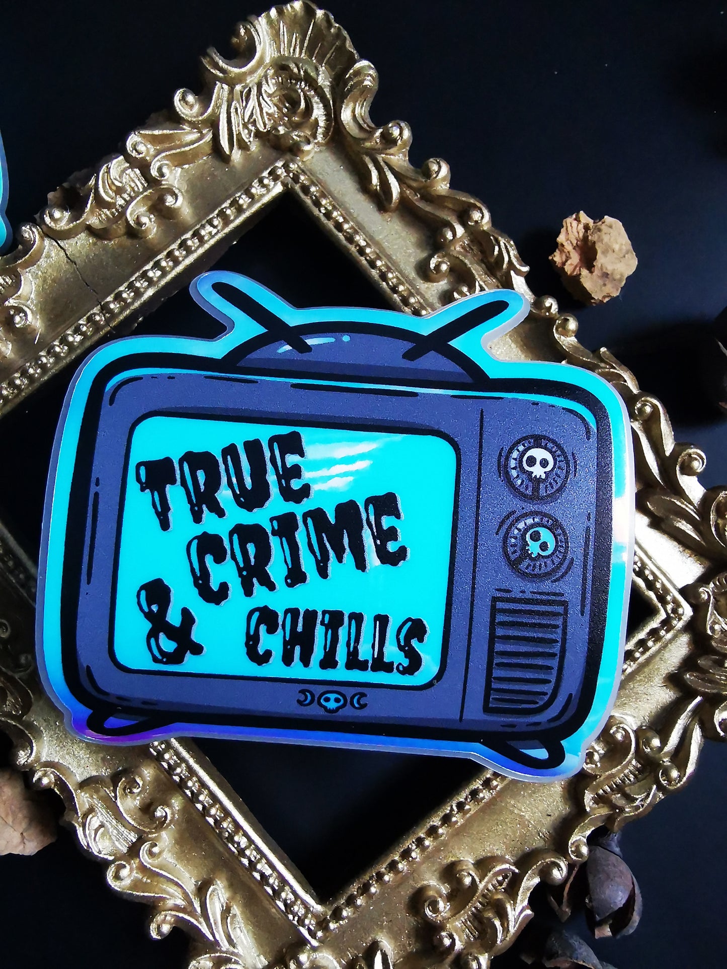 “True Crime &amp; Chills” stickers