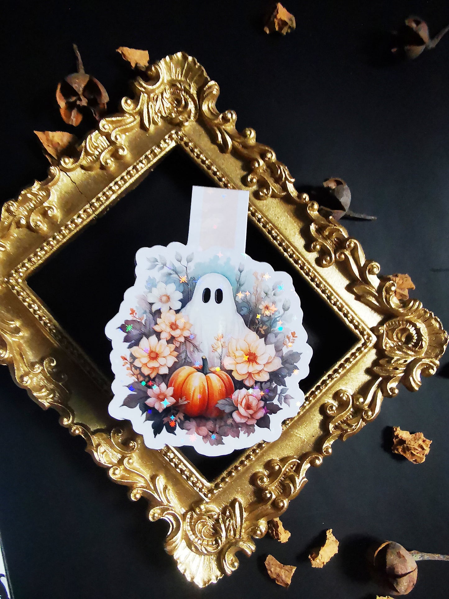 Magnetic Bookmark "Cute Autumn Ghost"