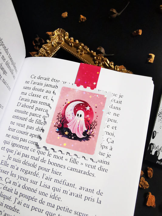 “Cute Stamp Ghost” Magnetic Bookmark