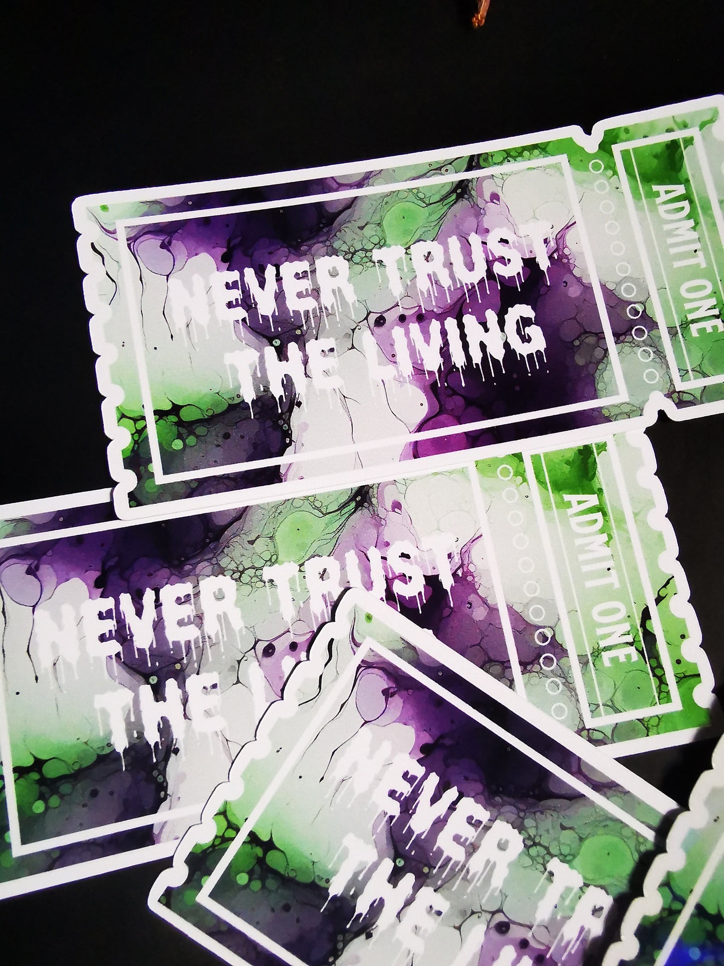 “Never Trust The Living” Stickers