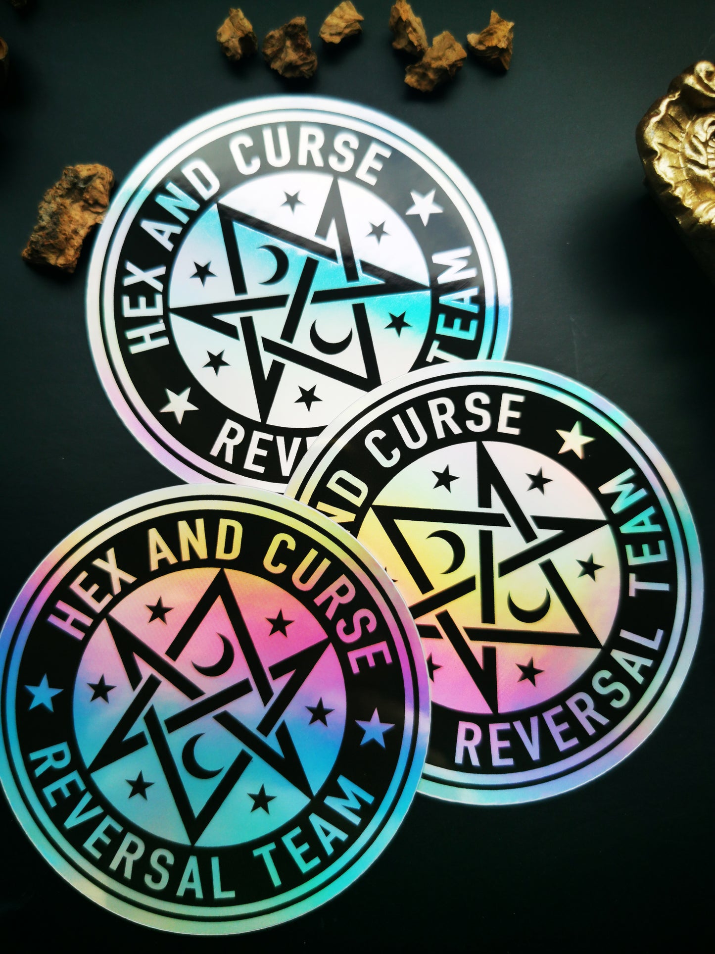 Holographic Sticker "Hex &amp; Curse"