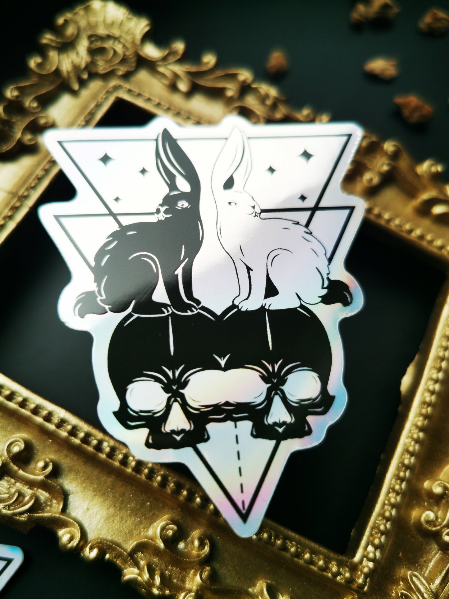 Holographic Sticker "Skulls Bunnies"