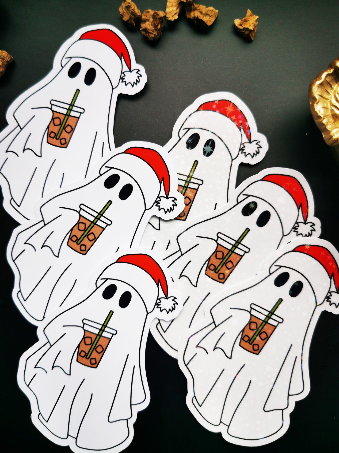 “Cute Ghost Christmas” Stickers