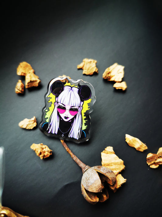 Acrylic Pins "Goth Girl"