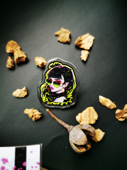 Acrylic Pins "Goth Girl"