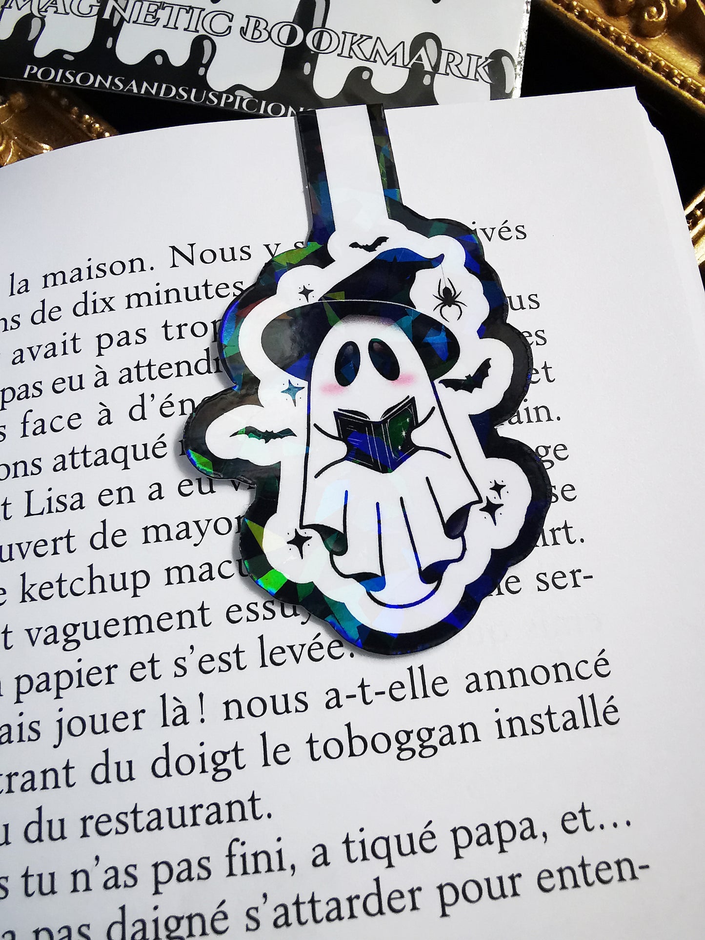 Marque-Page Magnétique "Witchy Ghost Book"