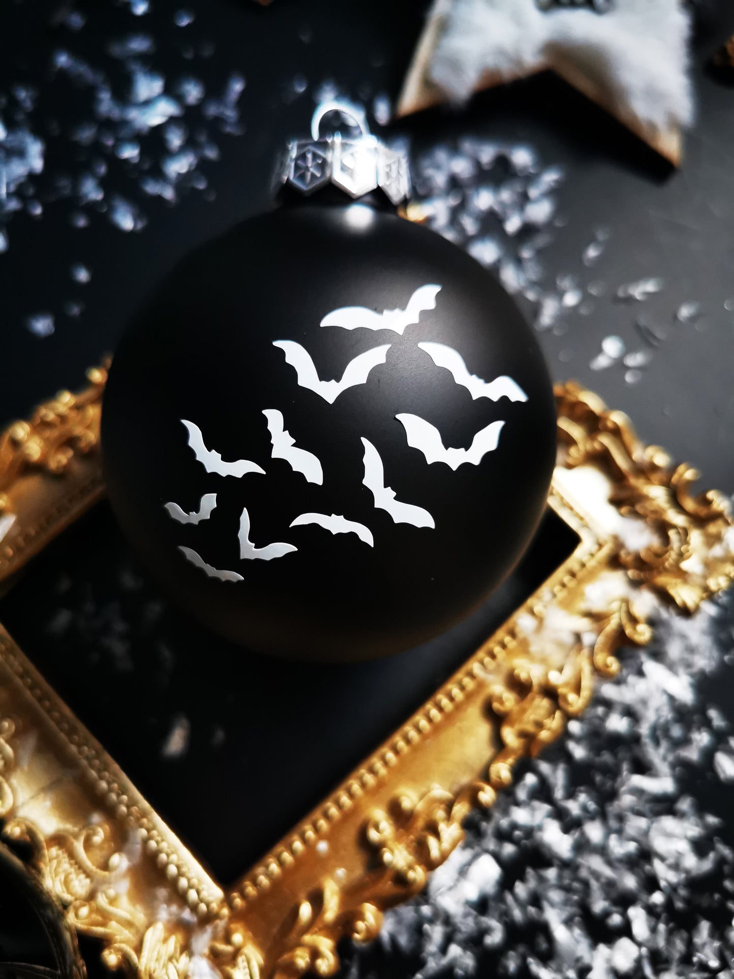 Boule de Noel noire "Chauve-Souris"