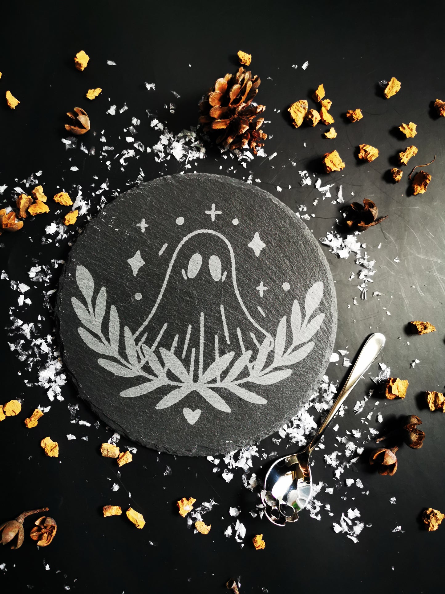 “Cute Ghost” Slate Tray