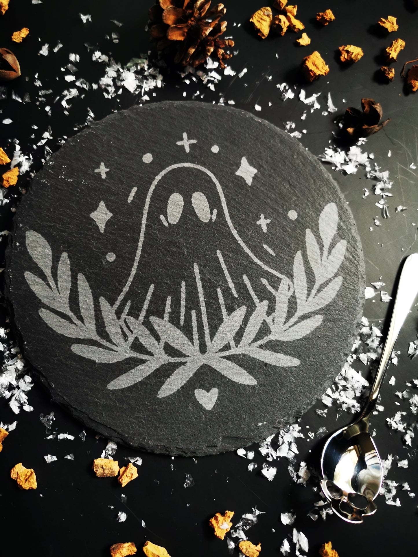 “Cute Ghost” Slate Tray