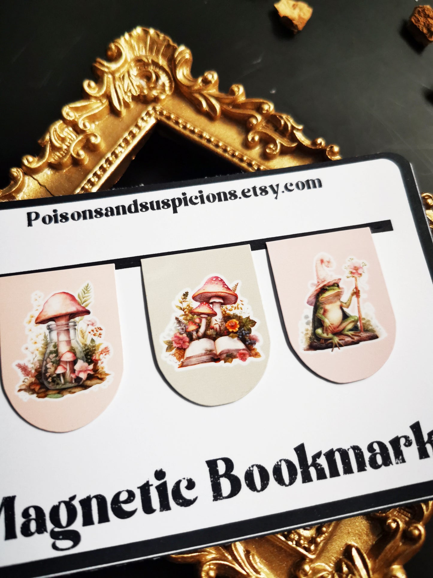 Bundle of 3 Mini Magnetic Bookmarks "Fairycore"