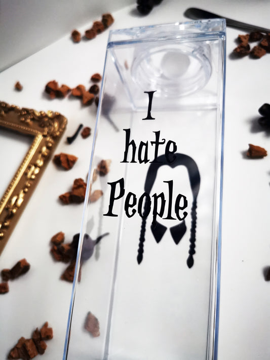 “I Hate People” Milk Brick Style Bottle