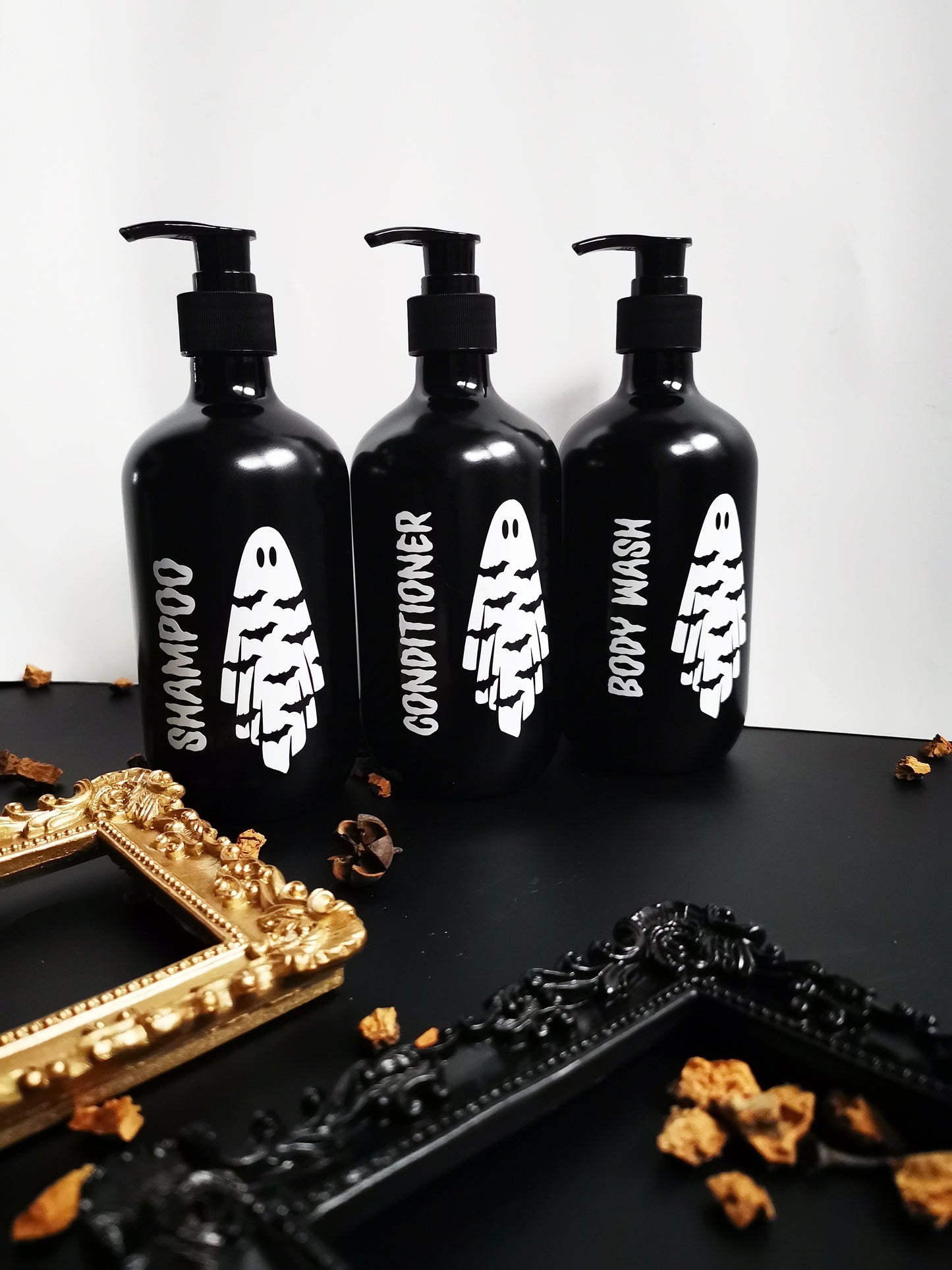 3 “Ghost Bats” Bathroom Bottles