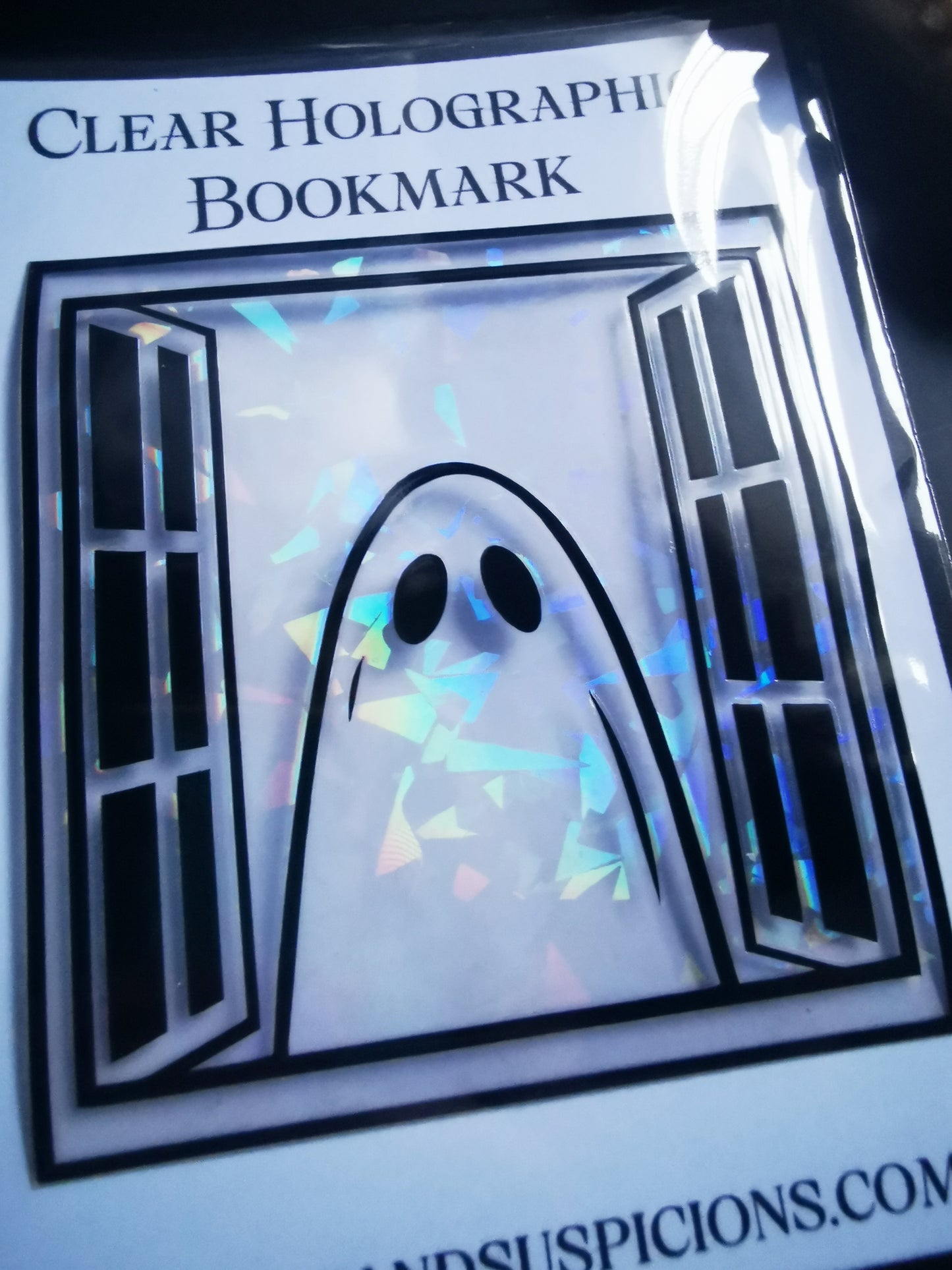 Marque-Page Transparent et Holographique "Ghost Window"