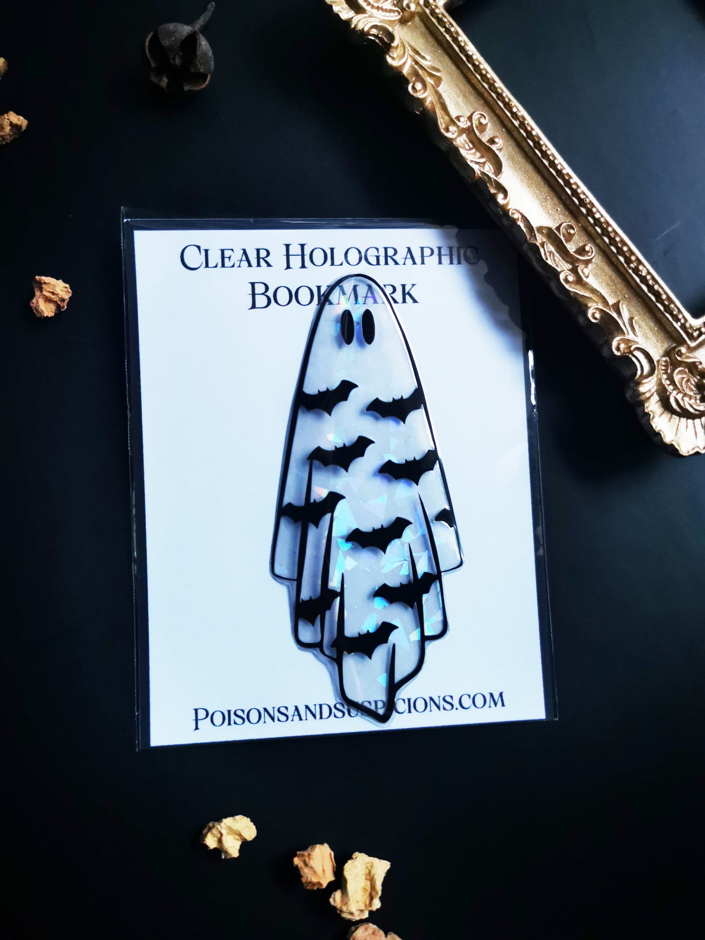 Transparent and Holographic Bookmark "Ghost Bats"