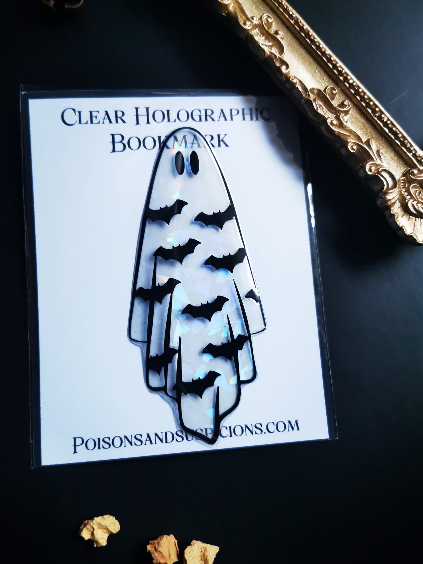 Transparent and Holographic Bookmark "Ghost Bats"