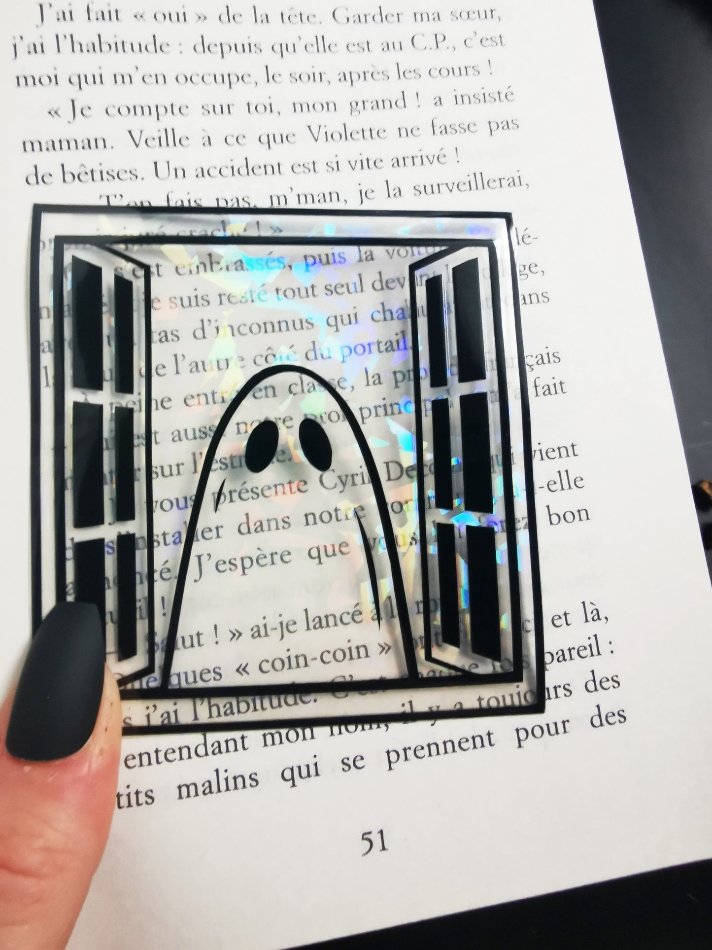 Transparent and Holographic Bookmark "Ghost Window"