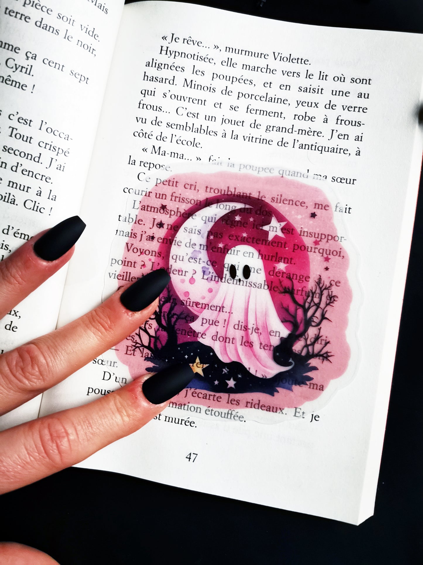 Translucent Bookmark “Moon Ghost”