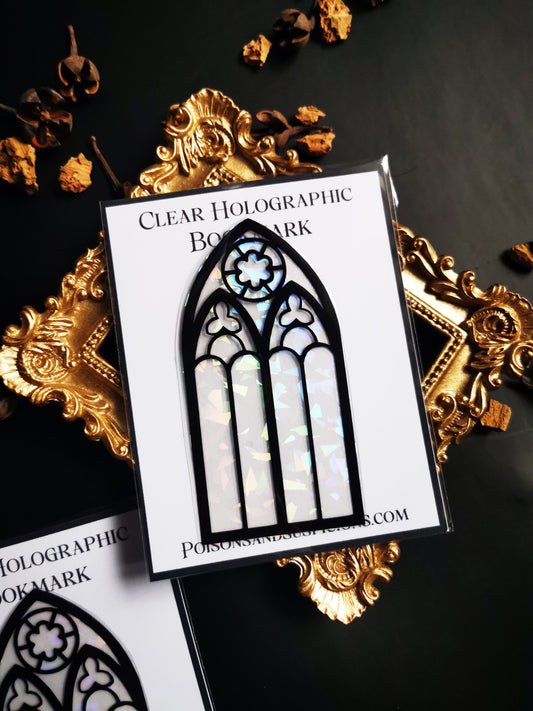 Transparent and Holographic Bookmark "Arch Window"