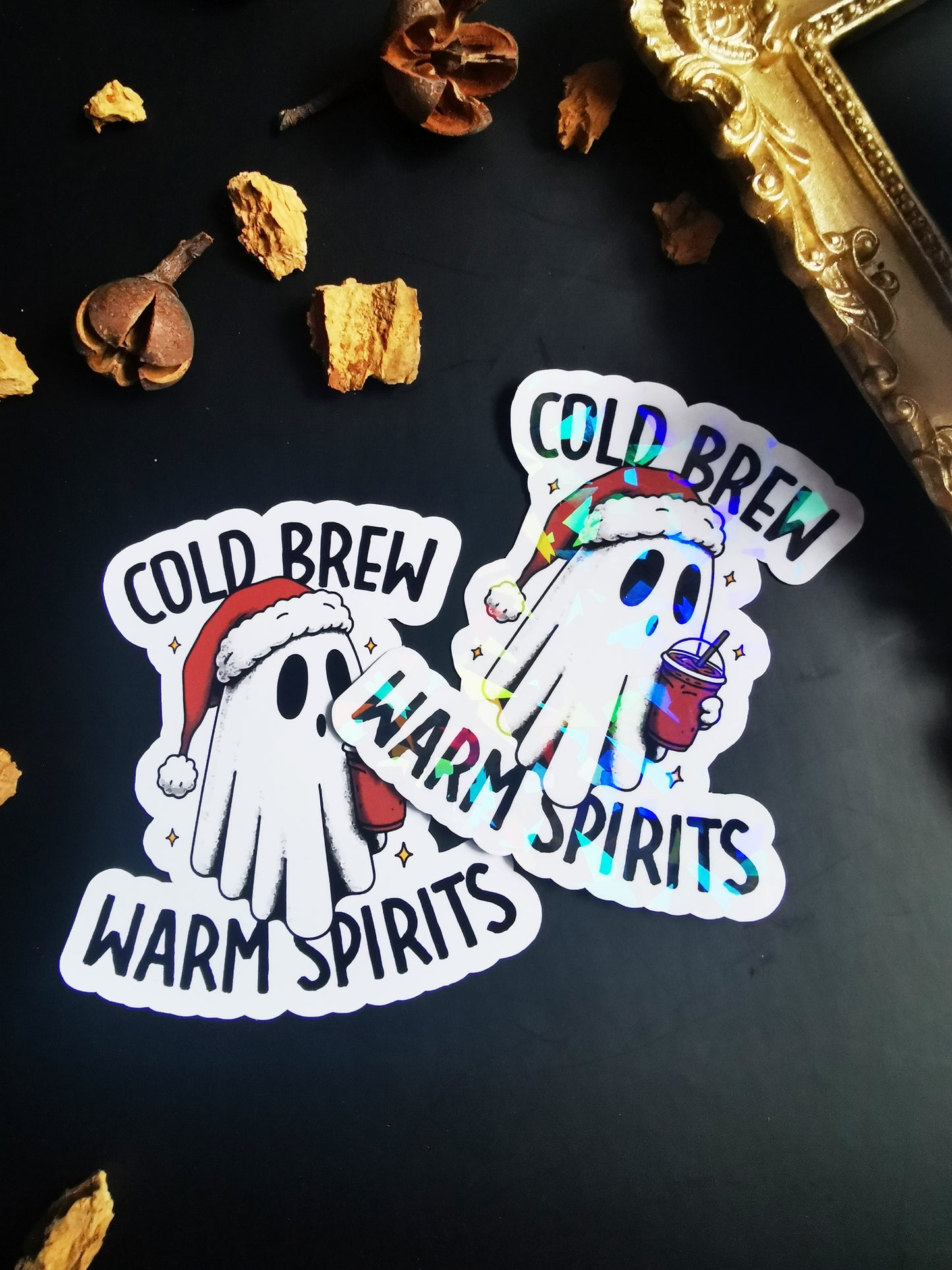 Stickers "Ghost Cold Brew, Warm Spirit"