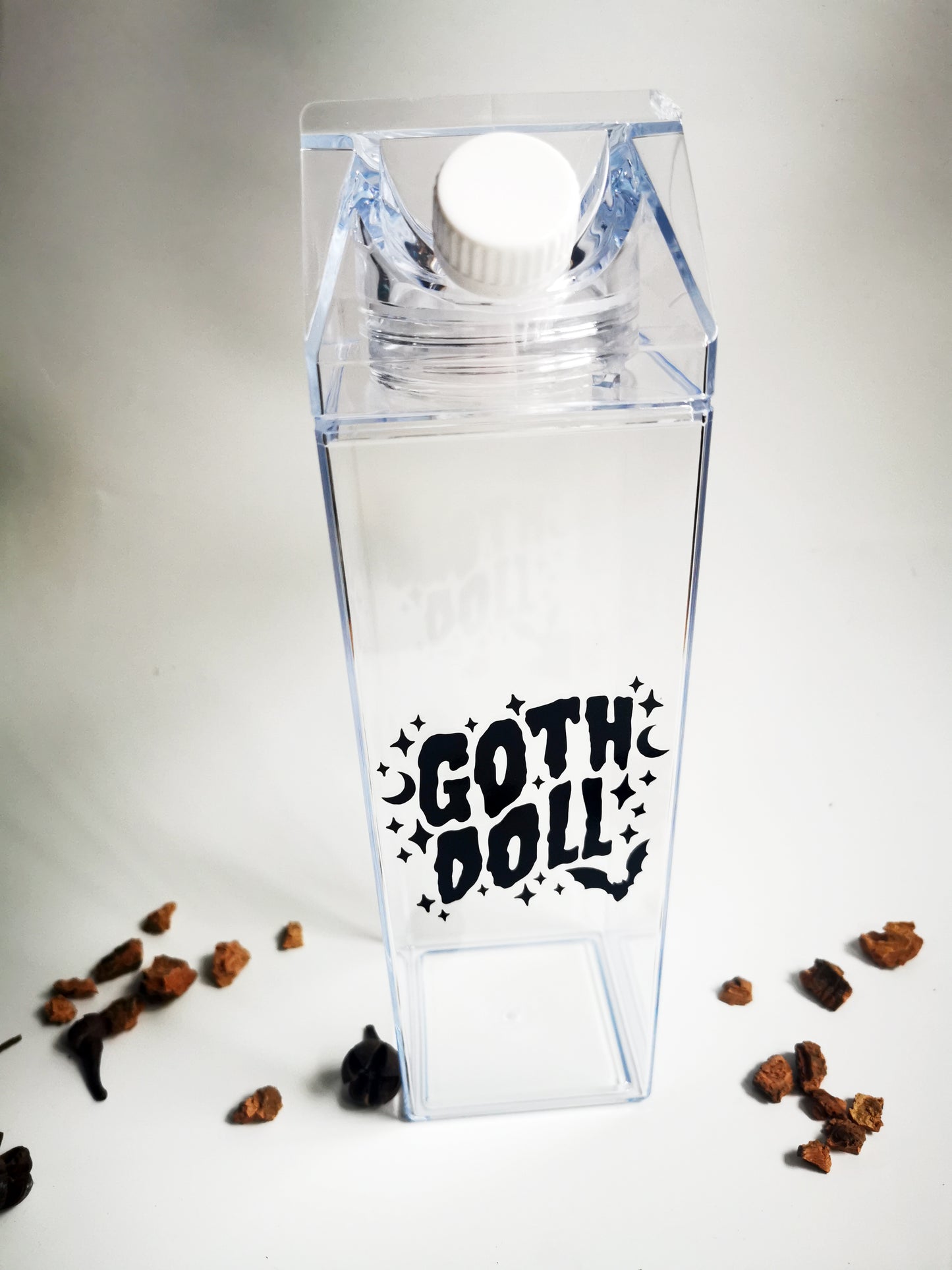 Bouteille Style Brique de lait "Goth Doll"