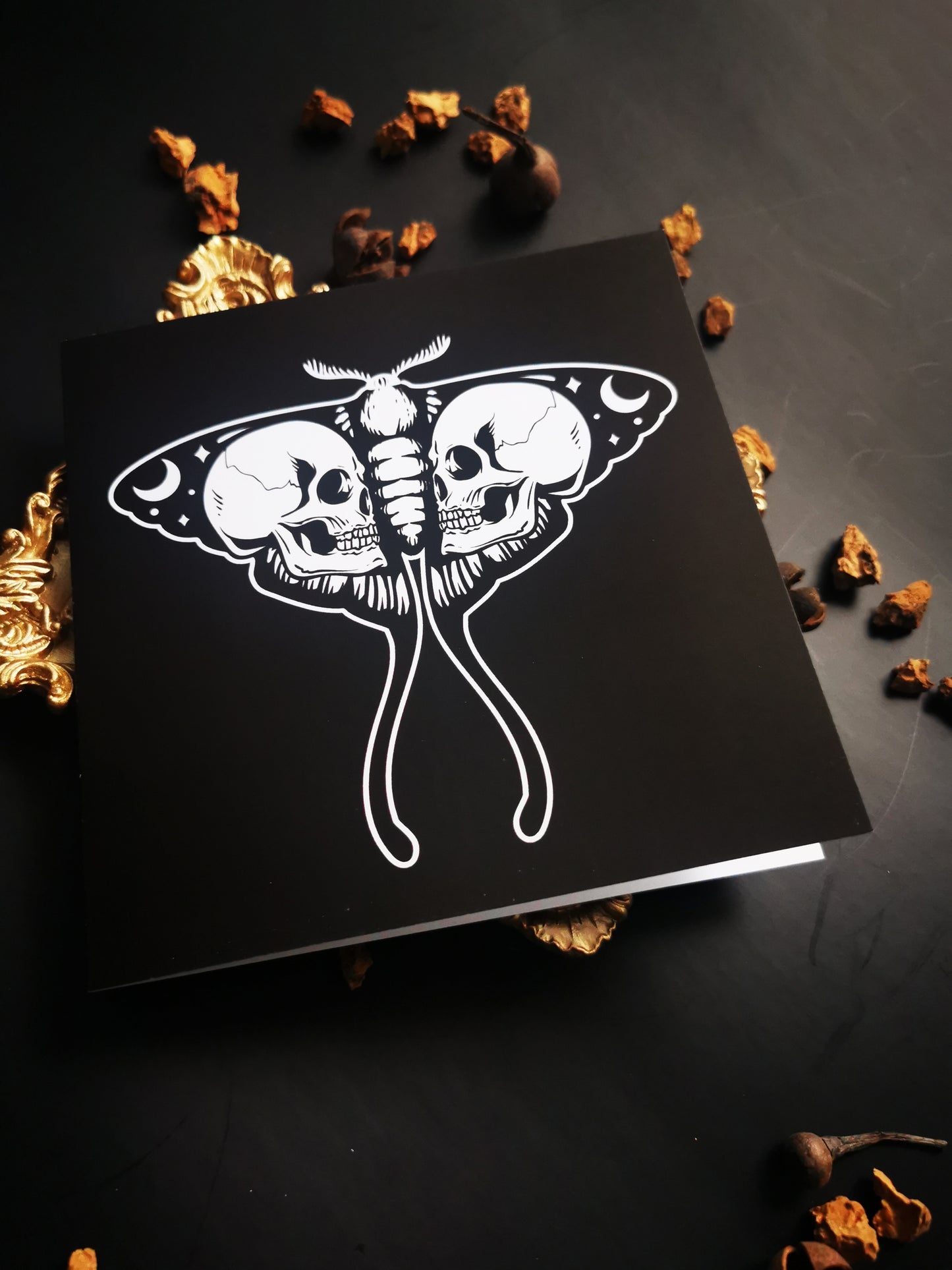 Carte de Voeux "Skulls Moth"