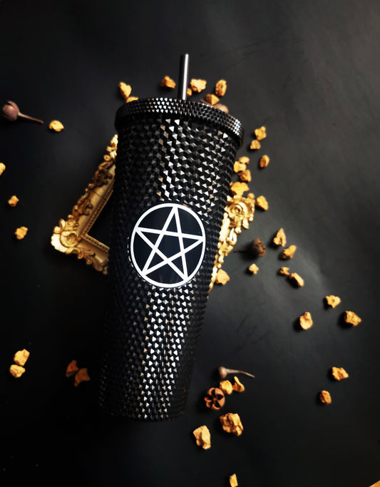 Black Cup with Straw "Witchcraft"