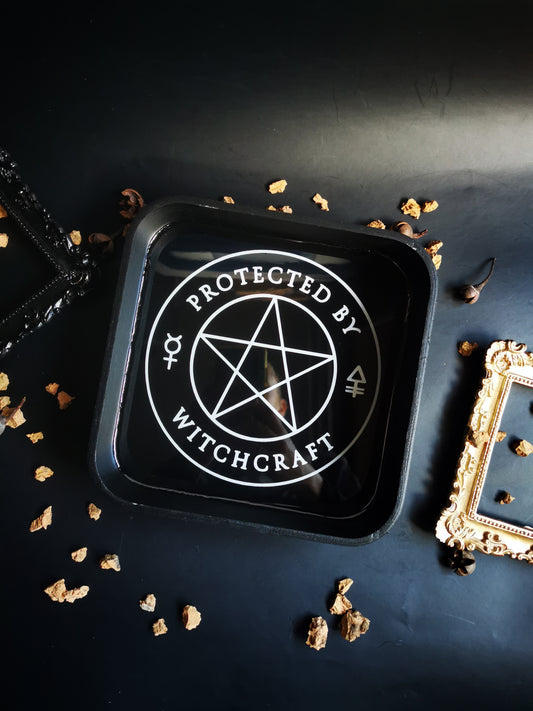 Black Tray "Protected by Witchcraft"