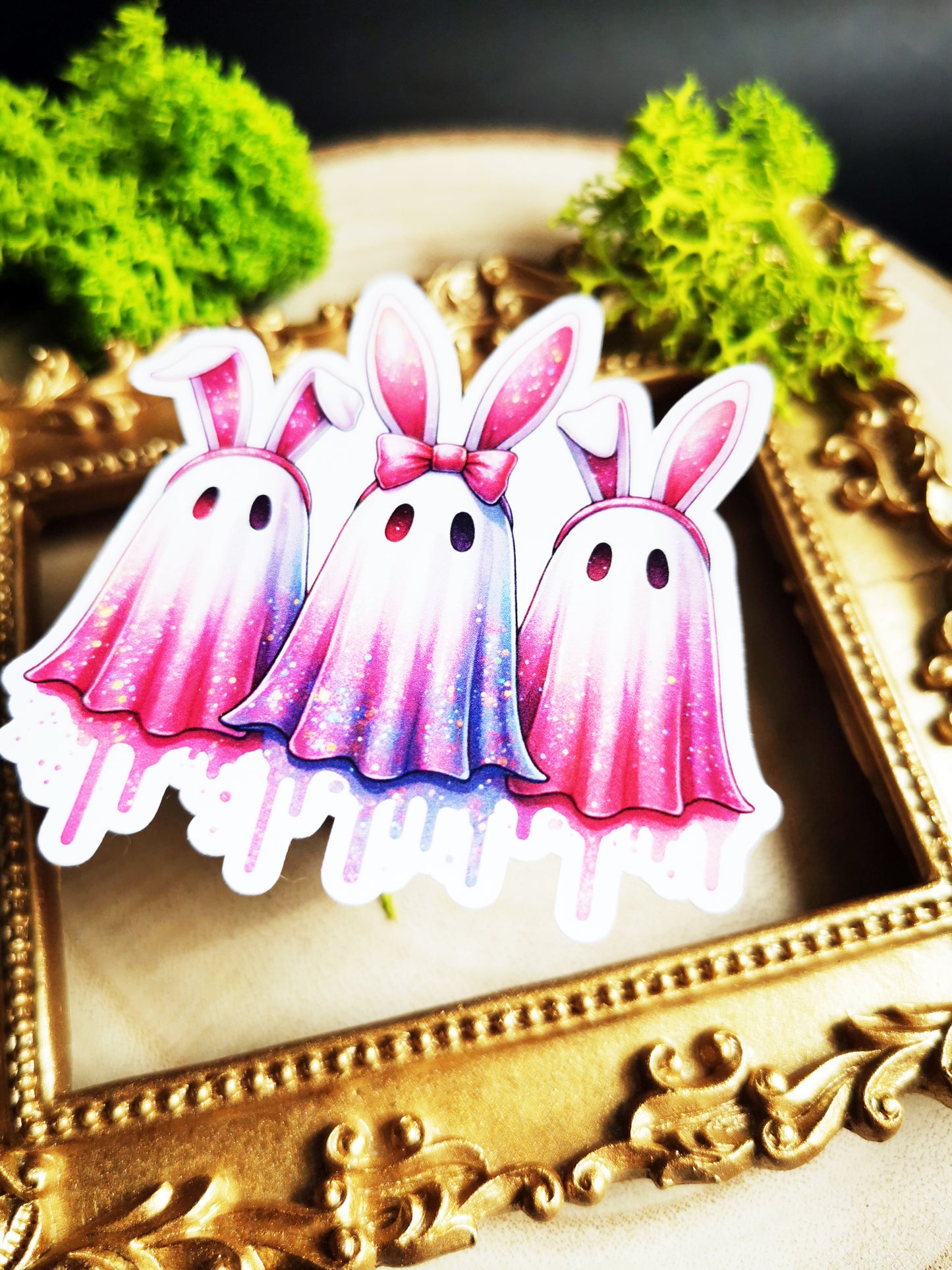 “Cute Bunnies Ghosts” Stickers