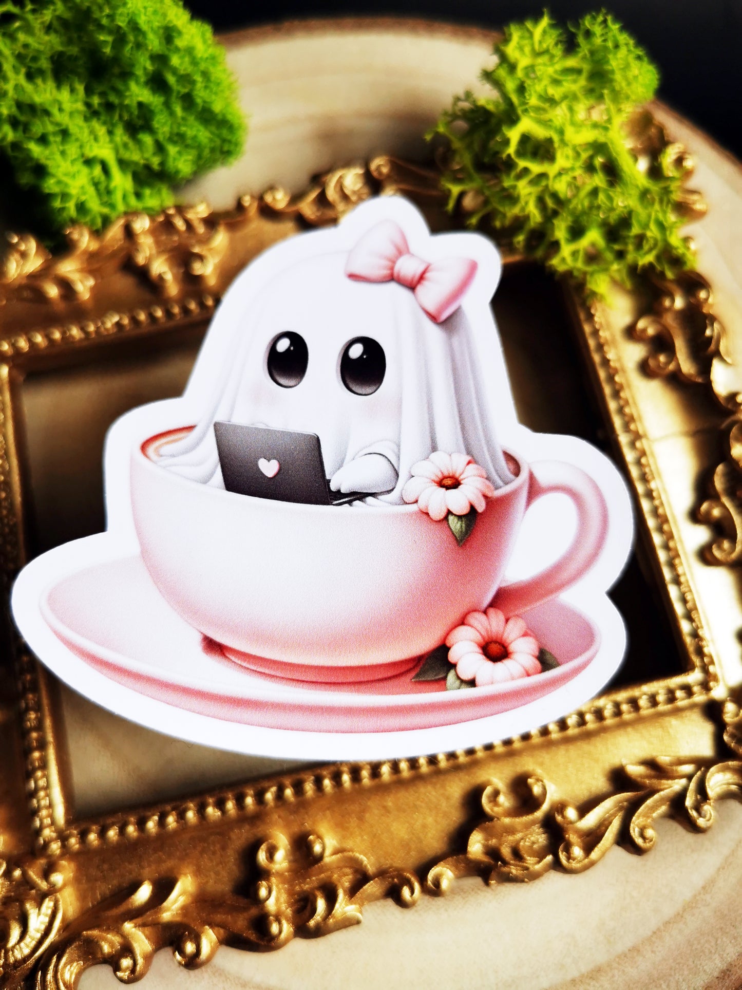 “Cute Cup Ghost” Stickers