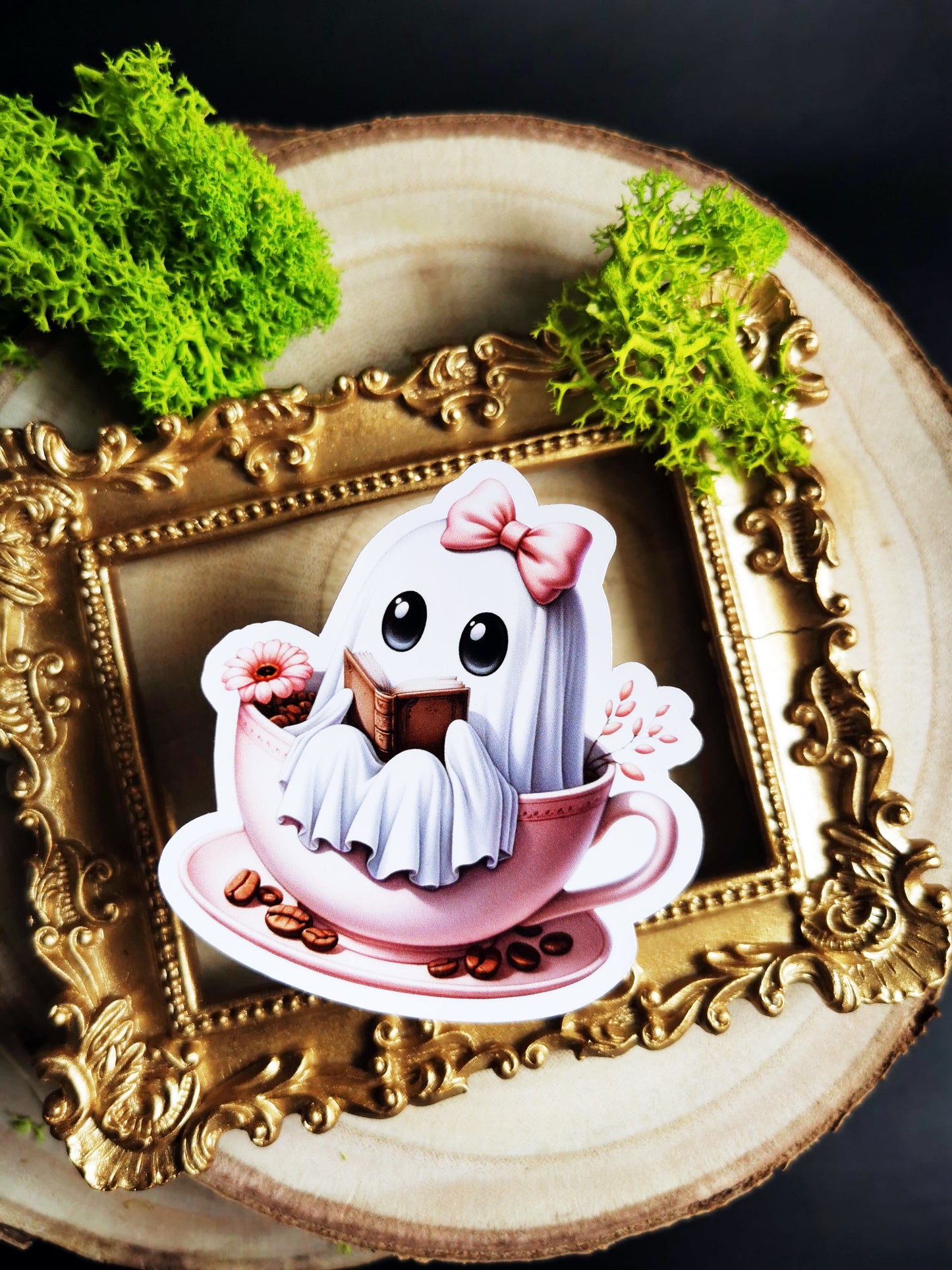 “Cute Book Ghost” Stickers