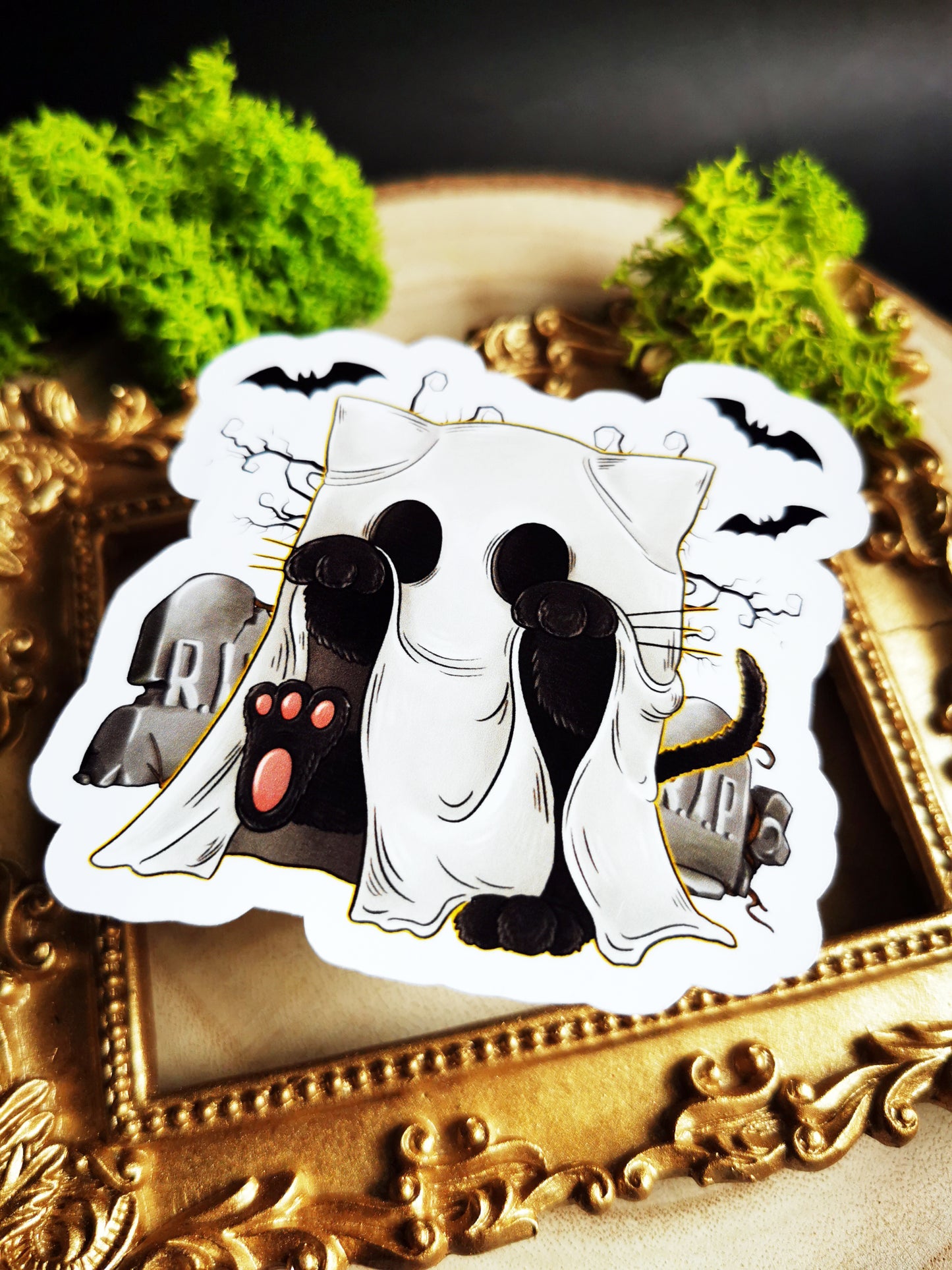 “Cute Ghost Kitty” Stickers