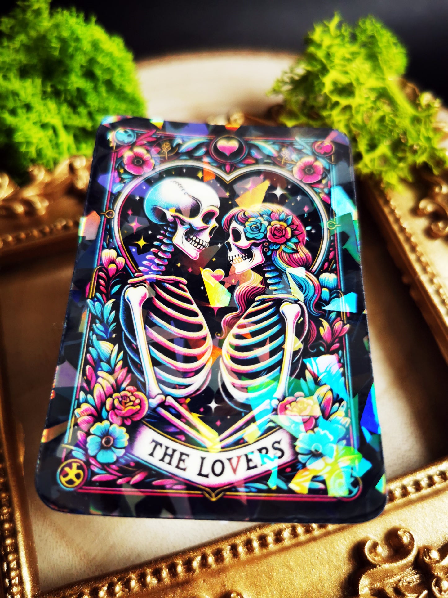 Stickers Holographic "The Lovers Tarot Card"