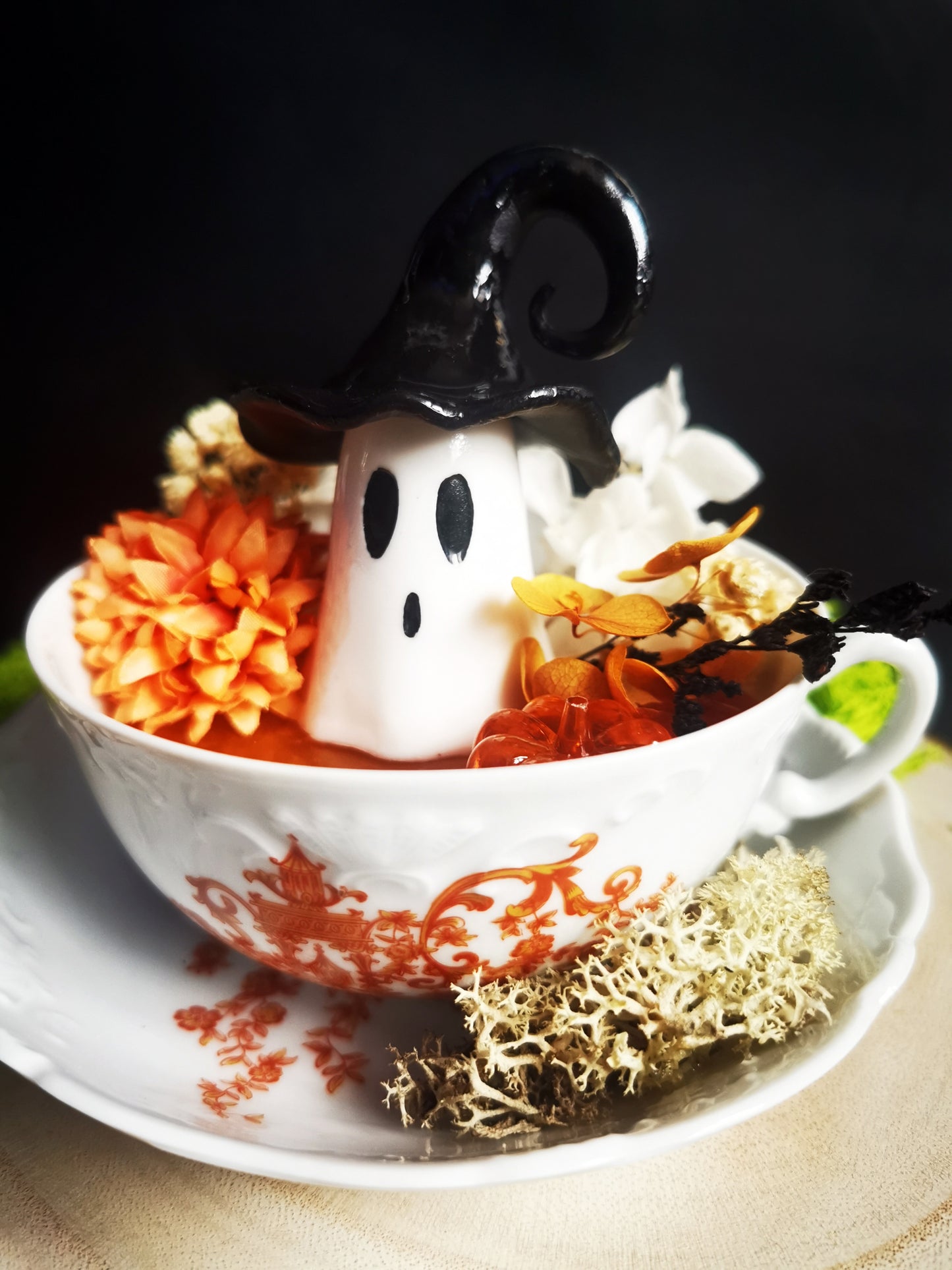 Ghost in his Vintage Cup - Witch Edition